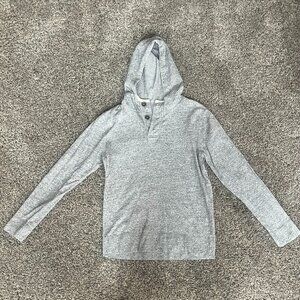 Boys Hooded Sweatshirt Quarter Button-Up - Size 12